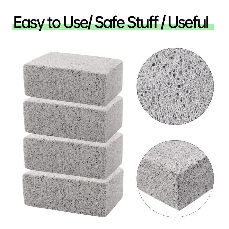 HATOKU 8 Pack Grill Cleaning Brick  Heavy Duty Pumice Stone for Cleaning. Commercial Grade Bricks Cleaner Tool Cleans Frying Pans or Grills Without Abrasives  Grill Bricks for BBQ Racks and Cookers - Image 3